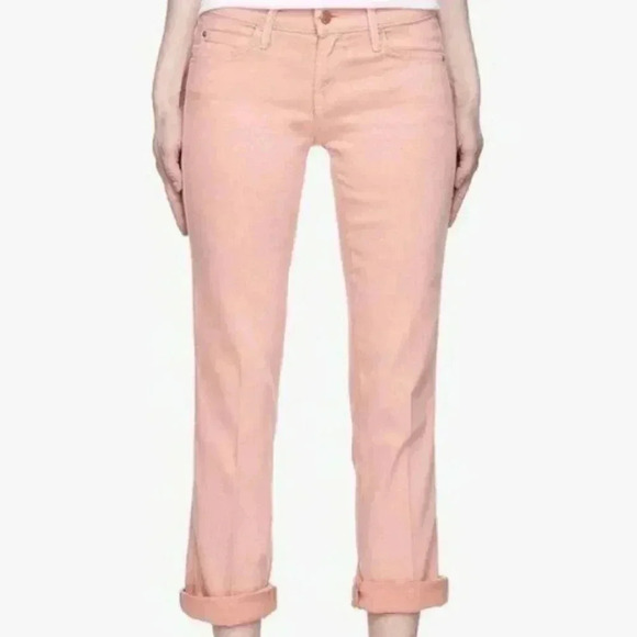 Mother Rascal  Cuff Pop Jeans Stretchy Denim Wild Orchid Sz 24 Mid Rise - Picture 12 of 12